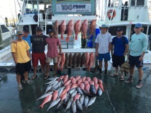 Red Snapper, Red Grouper and Scamp caught in Destin, FL charter fishing