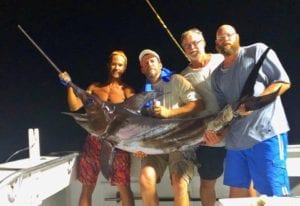 Swordfish caught on an overnight charter trip in Destin, FL